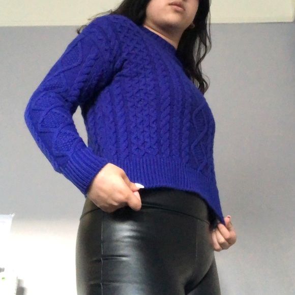 Knit purple forever 21 crop top - Picture 3 of 4